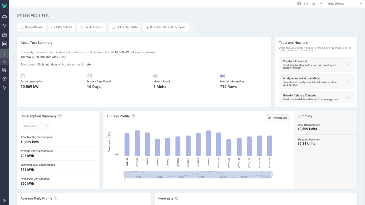 Energy Tools - Dataset Overview - Control Bar