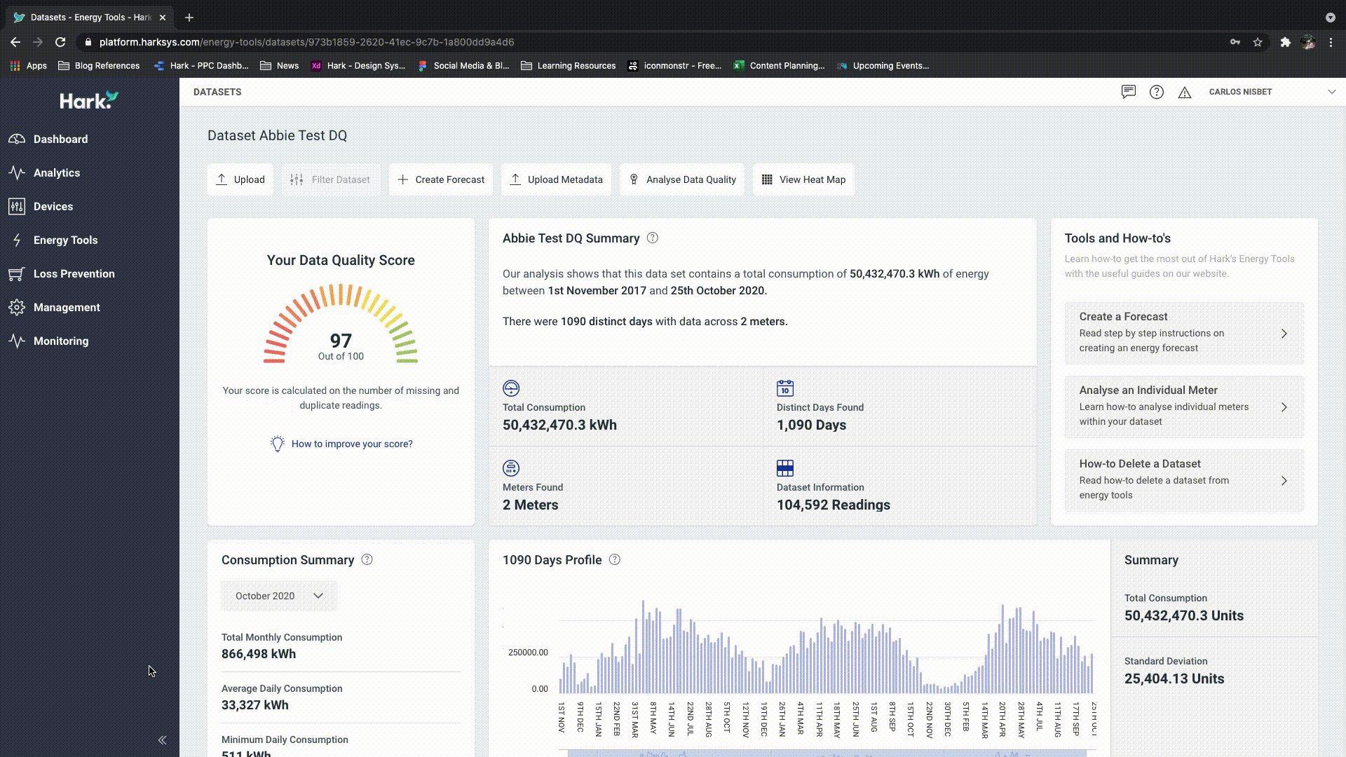 gif of the hark platform