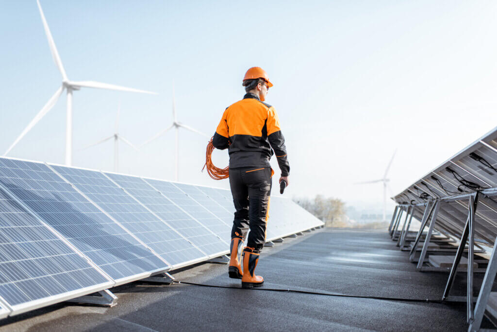 Solar-maintenance-worker