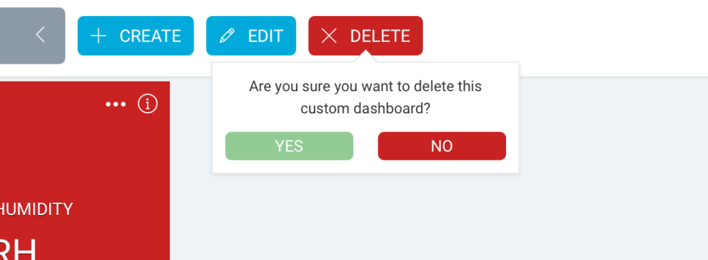Deleting a dashboard within the Hark Platform