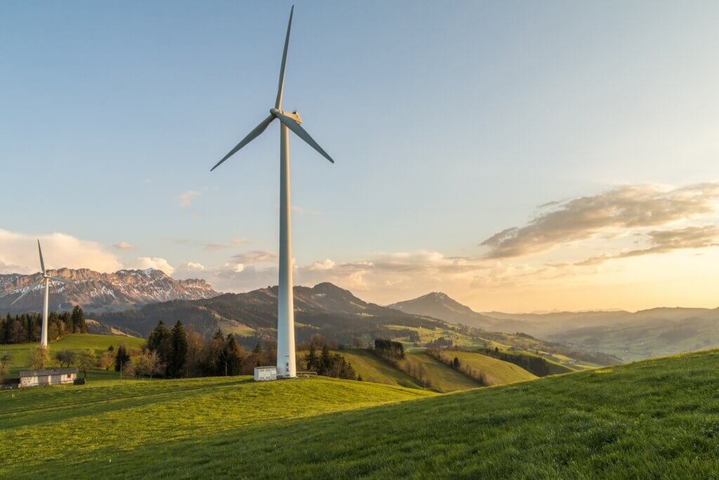 windmills in nature